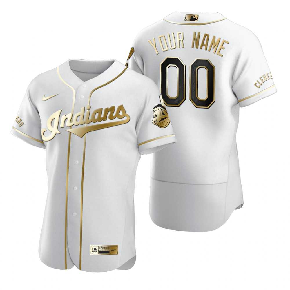Cleveland Indians Customized Nike White Stitched MLB Flex Base Golden Edition Jersey,We sell and wholesale Cleveland Indians Customized Nike White Stitched MLB Flex Base Golden Edition Jersey on line form chian!